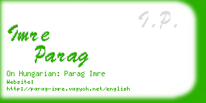 imre parag business card